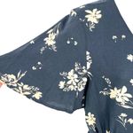 Abound  Floral Short Sleeve Button-Front A-Line Mini Dress Charcoal Size Small NW Photo 6