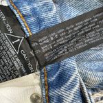 ZARA  Women's Light Wash Ripped Knee Distressed Hem Wide Leg Jeans USA 2 EUR 34 Photo 5