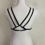 MINKPINK  Cross My Heart String Bikini Swim Triangle Top Strappy Black Size Small Photo 5