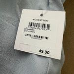 BP  Brass Plum LARGE NWT Gray Top Blouse Long Split Sleeve V Neck Photo 6