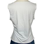 Zeagoo White Sleeveless Blouse- Size Tank Top Size L Nylon Spandex Stretchy Basi Photo 2