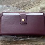 Badgley Mischka Burgundy Quilted Clutch & Wristlet Phone Wallet Plum nwt Photo 2