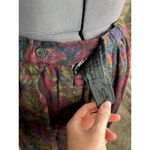 suit blazer swing skirt floral purple pink green Size 6 Photo 15