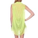 Lush Clothing LUSH Hi-Low Yellow Neon Sleeveless Button Down Blouse Top, sz. S Photo 8