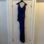 Mac Duggal  Sequined Draped Faux Wrap A11275 Hem Gown Maxi Dress size 2 D1 Photo 6