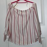 Sweet Wanderer  Striped Off Shoulder Blouse Medium Photo 0