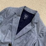 Gap Blazer Jacket Cuffed Pockets Business Formal Denim Inspired Size 0 Like New Photo 1
