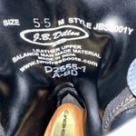 JB Dillon Reserve Men's Leather Cowboy Boots Blue Brown Square Toe Size 5.5M 7W Photo 4