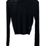 Free People Semi Sheer H2O Sweater Black Large New Photo 6