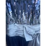 NV Couture Silver Sequin Navy Blue Tulle Party Dress Size‎ 6 Photo 9