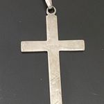 Vintage Sterling Silver Plain Cross Pendant 4g. Photo 5