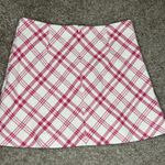 ZARA  Tweed White And Pink Check Mini Skirt Photo 4