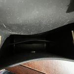 Black Rubber Crossbody North South Bag Golden Bee Accent Studded Mini Purse Photo 3