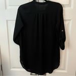Lush Clothing Lush Black Chiffon Tunic Blouse Size S Photo 4