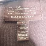 Ralph Lauren Lauren Dark Brown V-Neck Long Sleeve Casual Top Size 1X Photo 5