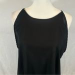 Stella Luce black high neck asymmetrical hem tunic top size large Photo 1