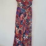 New! BOG Collective Strapless Floral Jumpsuit Romper, Tropical Flowy size XS Red Photo 0