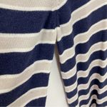 Treasure & Bond Navy Grey Stripe Crewneck Sweater - Large | Lightweight Knit Photo 3