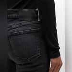 Moussy Vintage Black Denim Distressed Front Slit Hem Jeans Size 27‎ Photo 1