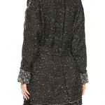 Free People Ladies  Womens Black Combo Lined Fringe Tweed Wrap Coat - Sz S Photo 2