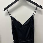 Abercrombie & Fitch Abercrombie Black Silk Wrap Midi Dress Photo 2