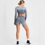 AYBL  Pulse Ombré Seamless Biker Shorts Women's Gray Pull On High Waist Photo 1