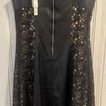 Anthropologie Faux Leather & Lace Dress Photo 6