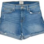 Hudson Jeans Vintage Valeri Cutoff Denim Shorts - Prox Mid Light Blue Jean Wash Photo 5