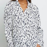 Rails  Rocsi Ivory Cheetah Print Long Sleeve Button Up Shirt Medium Photo 0