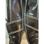 Ladies Shiny Brown Nickels Soft Flat Shoes Photo 11