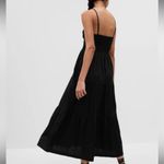 Gap  women’s small tie front cut out maxi dress a-line silhouette v neck relaxed Photo 3