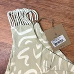 Stone Fox Swim NWT Simone Bikini Bottom - Aloe Lines Light Green Size Large Photo 3