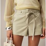 J.Crew Belted 3" Short Cotton Linen High Rise Classic Pale Green US 6 NWT Photo 0