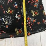 Philosophy Republic Med Black Multicolor Mesh Floral Embroidered Tie Front Dress Photo 11