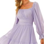 Exlura Boho Lavender Purple Sundress  Boutique Easter Spring Dress XS - Small Photo 0