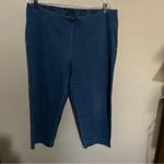 J. Jill Pure Jill Indigo knit Slim Crop Pull On Pants Blue Size L Photo 2