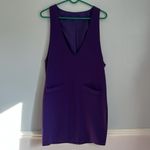 American Vintage Michele Petite Jumper Deep V-Neck Purple Mini Dress Mod Vintage Size 8 Photo 11