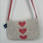 Isaac Mizrahi  White and Pink Heart Beaded Crossbody Bag Photo 11
