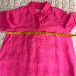 Chico's  Linen 1 US 8Small] pink Shirt Pockets Collared Oversized Dress Photo 11