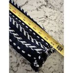 VICI Women M Blazer Navy Blue Long Sleeve Button Closure Eyelash Fringe Hem NWOT Photo 5