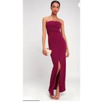 Lulus  XL Own Night Berry Pink Strapless Maxi Party Evening Out Dress Photo 2
