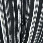 Embroidered tunic Black and White Striped Blouse Red rose Accent button up Size L Photo 5