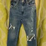 Abercrombie & Fitch  the ankle straight‎ ultra high rise distressed jeans Photo 0