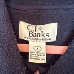 Christopher & Banks  Vintage Christmas Sweater with Santa Blue Holiday Sweaters Photo 2