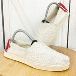 Toms Alpargata Sherpa Cup Sole Faux Shearling Slip On Sneaker Shoes Ivory 9 Photo 0