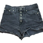 Madewell Black Button Fly Cut Off Short Shorts Size 25 Photo 0