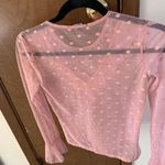 Ambiance Apparel Sheer Pink Blouse Photo 1