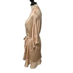 Victoria's Secret  Georgette Flounce Robe Sequin Bow Champagne M/L Photo 4