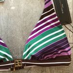 BCBGMAXAZRIA ๐๐ Triangle Striped Bikini Top Photo 1