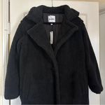 BB Dakota Black Paddington Coat Sherpa Long Line Jacket Size Medium Photo 2